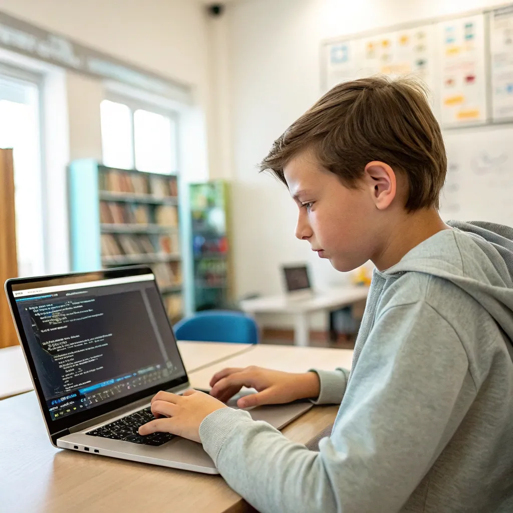 Student learning coding